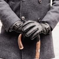 Black Alessio Handmade Deer Leather Gloves | Bombinate Black Alessio Handmade Deer Leather Gloves | Bombinate