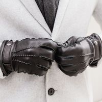Black Alessio Handmade Deer Leather Gloves | Bombinate Black Alessio Handmade Deer Leather Gloves | Bombinate