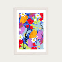 Garden At My Window Art Print White Frame | Bombinate Garden At My Window Art Print White Frame | Bombinate