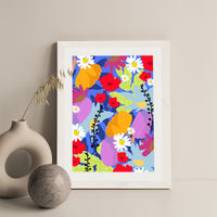 Garden At My Window Art Print White Frame | Bombinate Garden At My Window Art Print White Frame | Bombinate