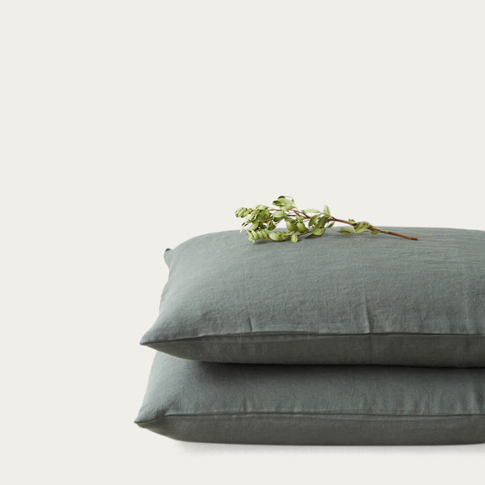 forest green pillow cases