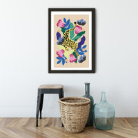 Jungle Leopard Art Print Black Frame | Bombinate Jungle Leopard Art Print Black Frame | Bombinate