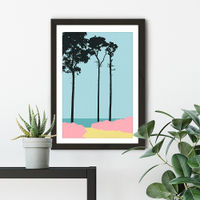 Weststrand Art Print Black Frame | Bombinate Weststrand Art Print Black Frame | Bombinate
