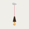 Expanded Cork and Red Cable Sino #1 Pendant Lamp | Bombinate Expanded Cork and Red Cable Sino #1 Pendant Lamp | Bombinate