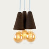 Expanded Cork and Blue Cable Sino #3 Pendant Lamp | Bombinate