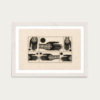 Handshakes Art Print White Frame | Bombinate Handshakes Art Print White Frame | Bombinate