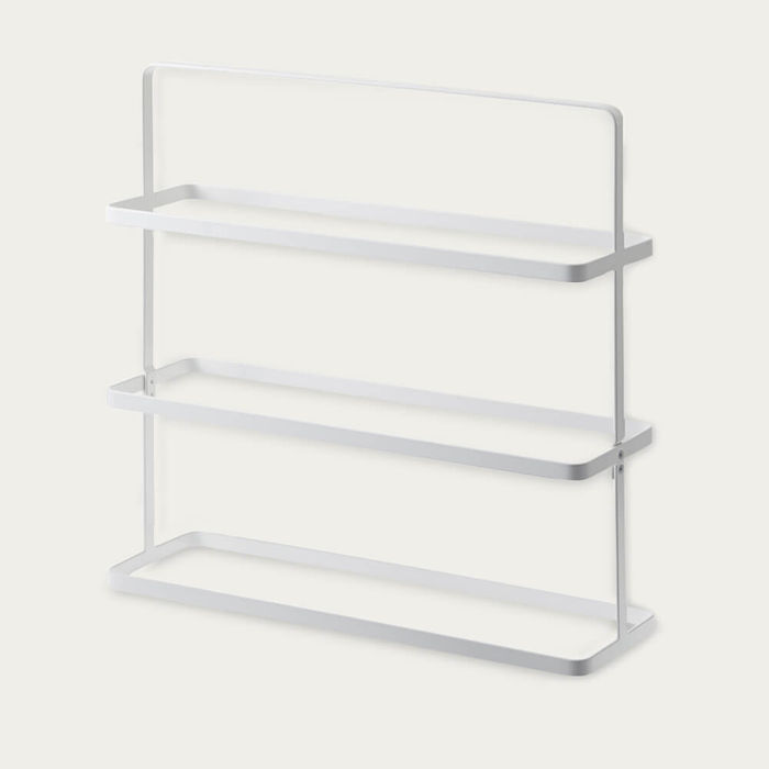 Yamazaki White Tower 5 Tier Slim Portable Shoe Rack Bombinate