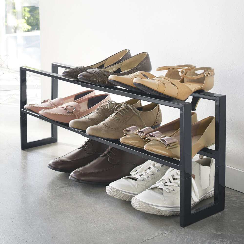 low profile shoe rack