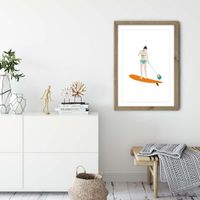 Sup Art Print Oak Frame | Bombinate Sup Art Print Oak Frame | Bombinate