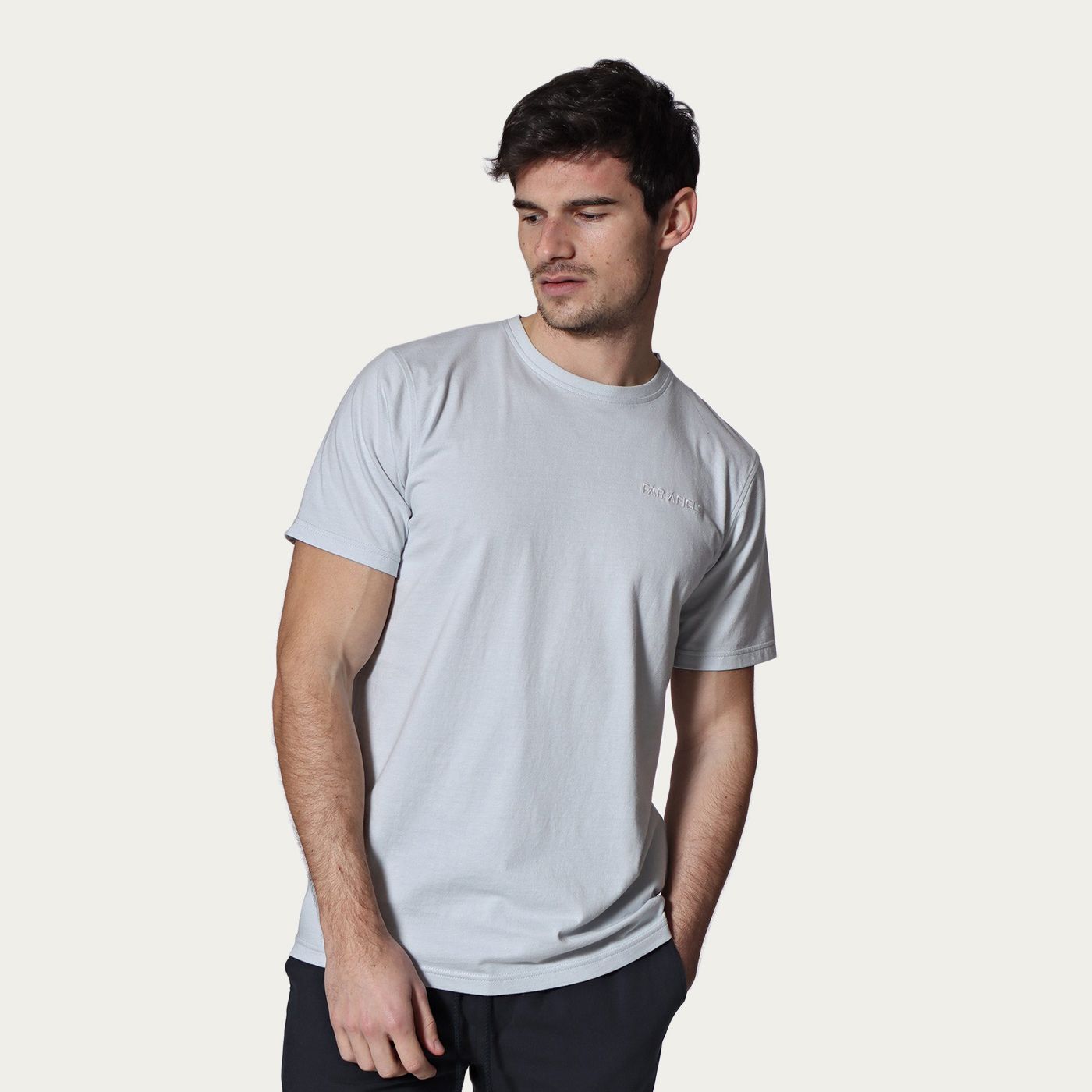 Grey Dawn Embroidered Logo T-Shirt | Bombinate