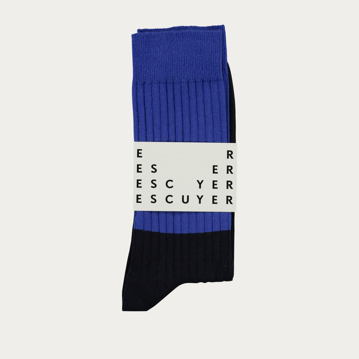 Escuyer Colour Block Socks Strong Blue Dark Navy Inate Colour Block Socks Strong Blue Dark Navy Inate
