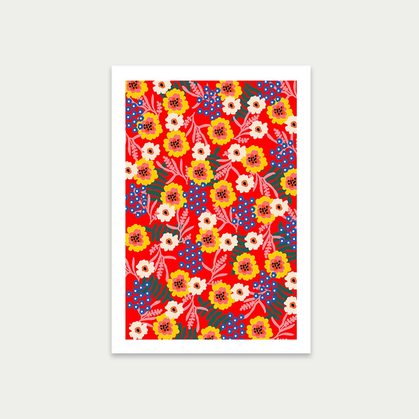 Many Flowers Art Print Unframed | Bombinate