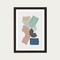 Pastel Paint Blocks Art Print Black Frame | Bombinate Pastel Paint Blocks Art Print Black Frame | Bombinate