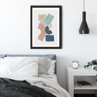 Pastel Paint Blocks Art Print Black Frame | Bombinate Pastel Paint Blocks Art Print Black Frame | Bombinate
