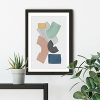 Pastel Paint Blocks Art Print Black Frame | Bombinate Pastel Paint Blocks Art Print Black Frame | Bombinate
