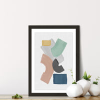 Pastel Paint Blocks Art Print Black Frame | Bombinate Pastel Paint Blocks Art Print Black Frame | Bombinate