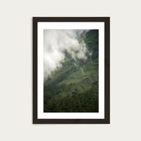Hiking Through Clouds & Fog Art Print Black Frame | Bombinate Hiking Through Clouds & Fog Art Print Black Frame | Bombinate