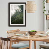 Hiking Through Clouds & Fog Art Print Black Frame | Bombinate Hiking Through Clouds & Fog Art Print Black Frame | Bombinate