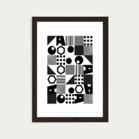 Black Frame Geometric II Art Print | Bombinate Black Frame Geometric II Art Print | Bombinate