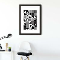 Black Frame Geometric II Art Print | Bombinate Black Frame Geometric II Art Print | Bombinate