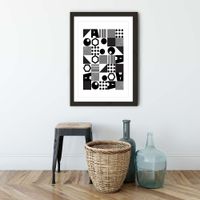 Black Frame Geometric II Art Print | Bombinate Black Frame Geometric II Art Print | Bombinate