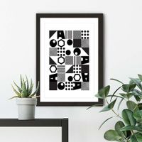 Black Frame Geometric II Art Print | Bombinate Black Frame Geometric II Art Print | Bombinate