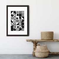 Black Frame Geometric II Art Print | Bombinate Black Frame Geometric II Art Print | Bombinate