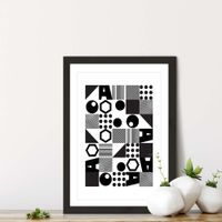 Black Frame Geometric II Art Print | Bombinate Black Frame Geometric II Art Print | Bombinate