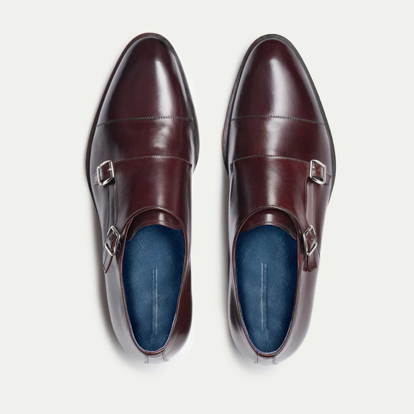 Sons of London Oxblood Double Strap Shoes | Bombinate