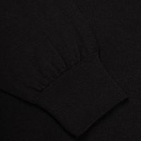 Deep Black Merino Wool Pullover | Bombinate