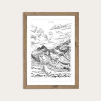 Oak Frame Col Du Glandon Art Print | Bombinate Oak Frame Col Du Glandon Art Print | Bombinate
