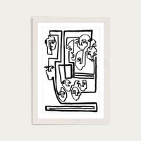 Face Book V Art Print White Frame | Bombinate Face Book V Art Print White Frame | Bombinate