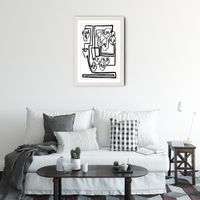 Face Book V Art Print White Frame | Bombinate Face Book V Art Print White Frame | Bombinate