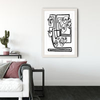 Face Book V Art Print White Frame | Bombinate Face Book V Art Print White Frame | Bombinate