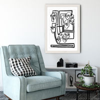 Face Book V Art Print White Frame | Bombinate Face Book V Art Print White Frame | Bombinate