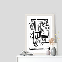 Face Book V Art Print White Frame | Bombinate Face Book V Art Print White Frame | Bombinate