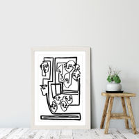 Face Book V Art Print White Frame | Bombinate Face Book V Art Print White Frame | Bombinate