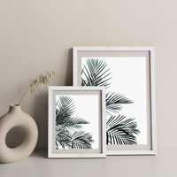 Minimal Palm Leaf Art Print White Frame | Bombinate Minimal Palm Leaf Art Print White Frame | Bombinate