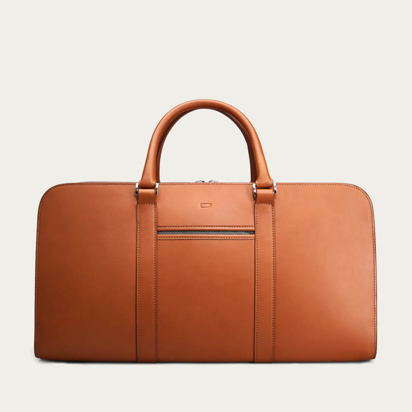 Cognac with Grey Lining Palissy Weekend Leather Bag | Bombinate