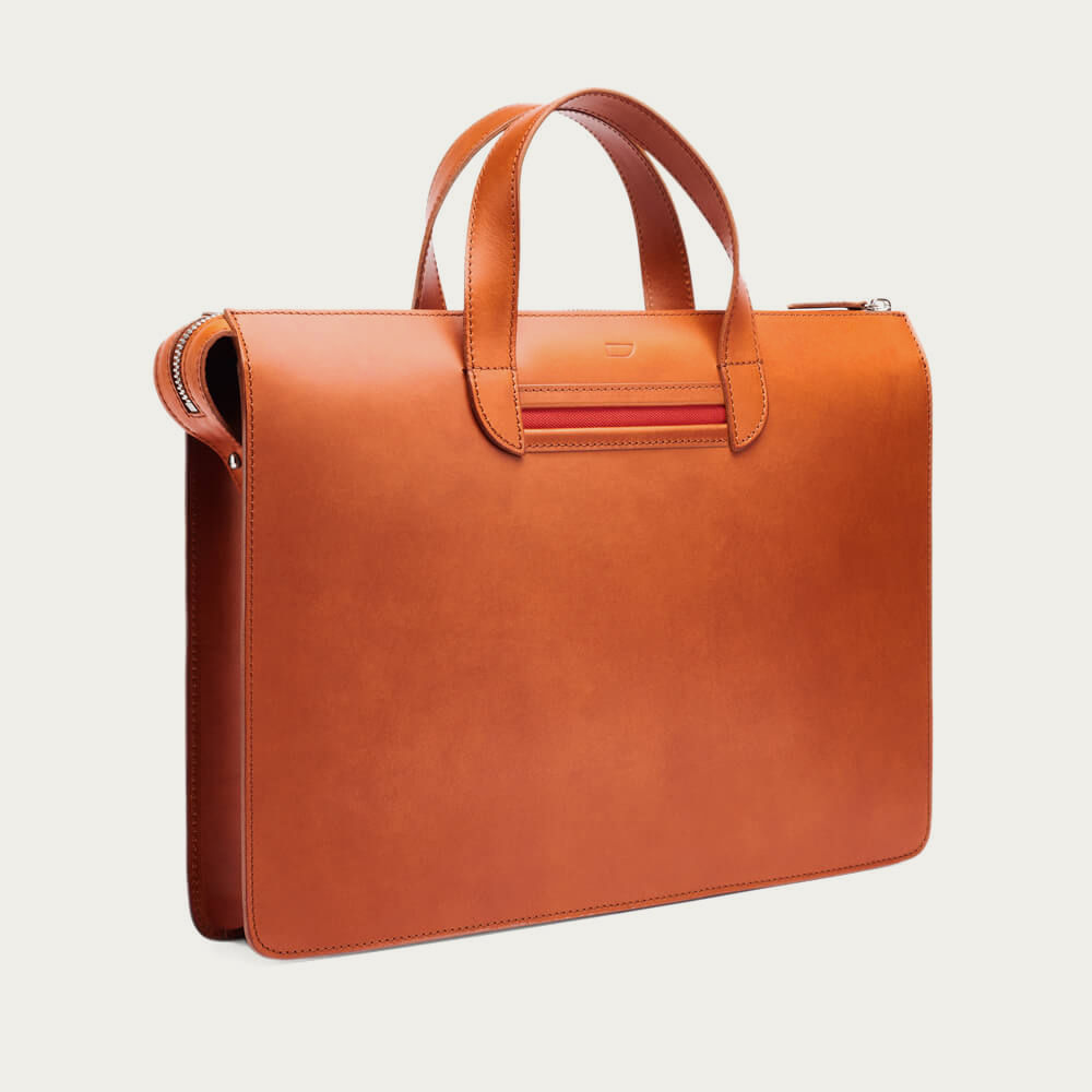red leather briefcase