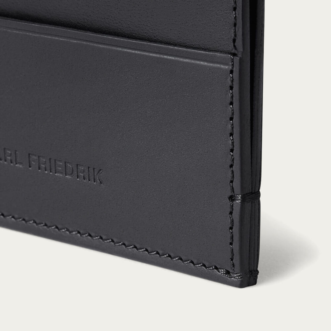Black Hatton Slim Leather Card Wallet | Bombinate