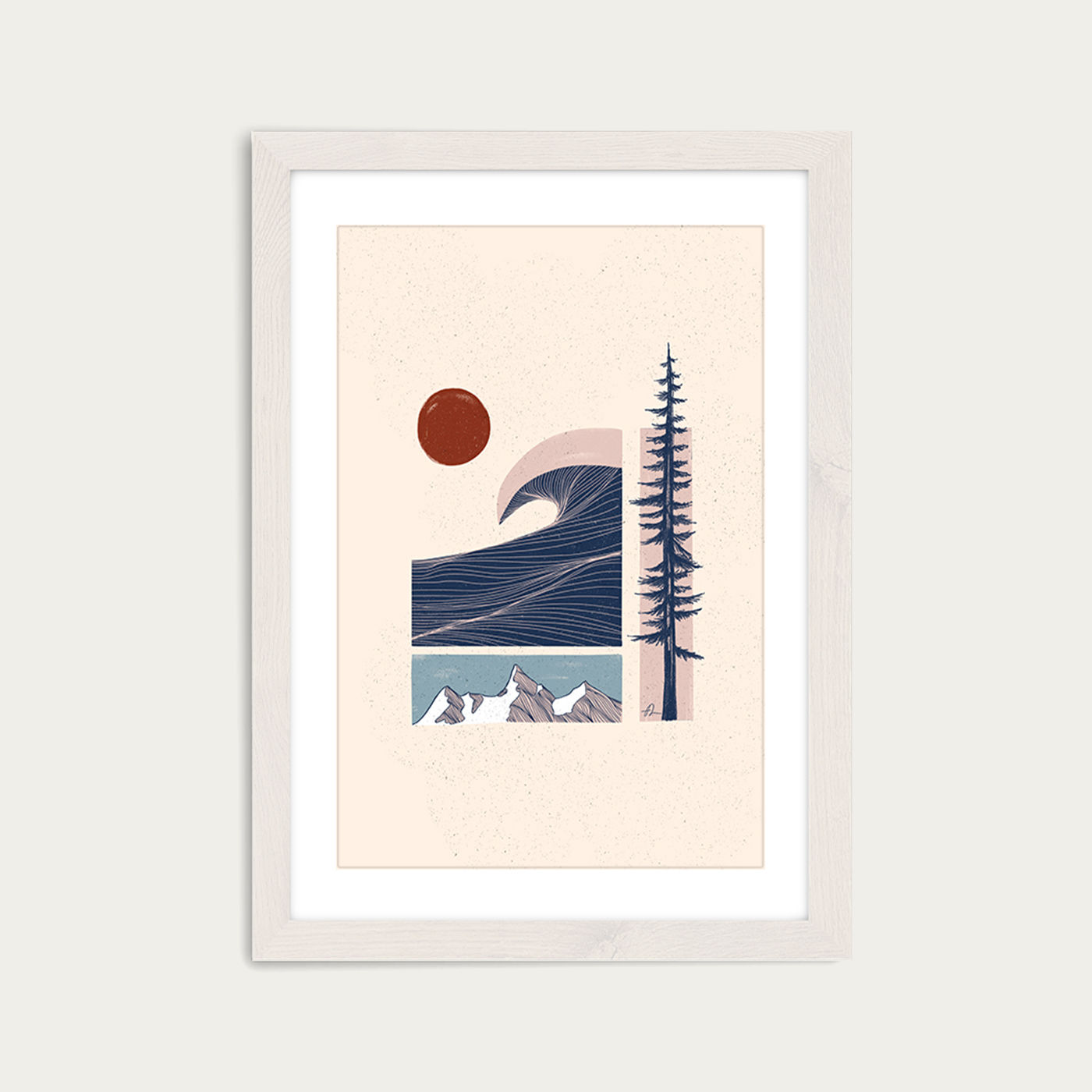 Let Nature Guide You Art Print White Frame | Bombinate