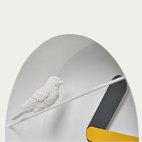 Yellow Sparrow Round Clock | Bombinate Yellow Sparrow Round Clock | Bombinate