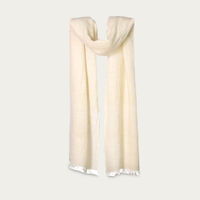 Natural White Sorrento Handspun Cashmere & Linen Scarf | Bombinate