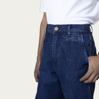 Indigo Denim Cotton High-Waist Jeans | Bombinate Indigo Denim Cotton High-Waist Jeans | Bombinate