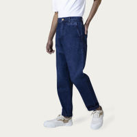 Indigo Denim Cotton High-Waist Jeans | Bombinate Indigo Denim Cotton High-Waist Jeans | Bombinate