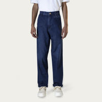 Indigo Denim Cotton High-Waist Jeans | Bombinate Indigo Denim Cotton High-Waist Jeans | Bombinate
