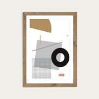 Minimal Geo 1 Art Print Oak Frame | Bombinate Minimal Geo 1 Art Print Oak Frame | Bombinate