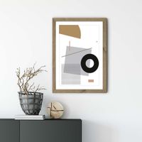 Minimal Geo 1 Art Print Oak Frame | Bombinate Minimal Geo 1 Art Print Oak Frame | Bombinate