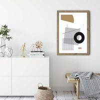 Minimal Geo 1 Art Print Oak Frame | Bombinate Minimal Geo 1 Art Print Oak Frame | Bombinate